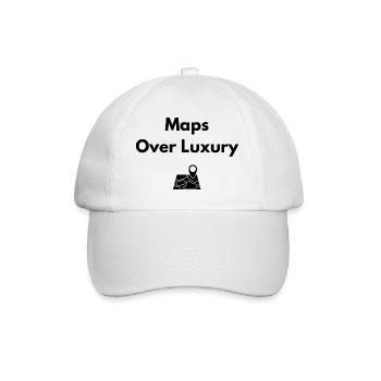 Maps Over Luxury – Adventure Shirt - Baseball Cap - white/white - Front