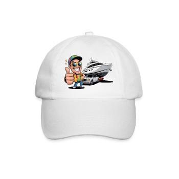 Funny If I Won The Lottery You’d Notice Yacht boat - Baseballkappe - Weiß/Weiß - Vorne