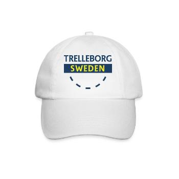 Trelleborg Schweden Logo Bogen - Baseballkappe - Weiß/Weiß - Vorne