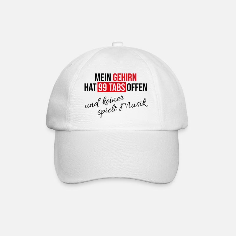 99 tabs and no one plays music - Baseball Cap - white/white