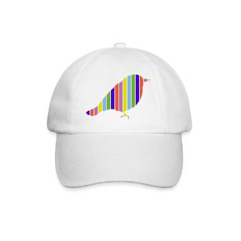 Bird in bright colors - Baseball Cap - white/white - Front