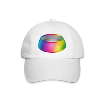 Rainbow Food Bowl Motif for Pets - Baseball Cap - white/white - Front