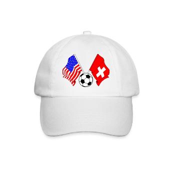 Football Switzerland vs USA - Baseball Cap - white/white - Front