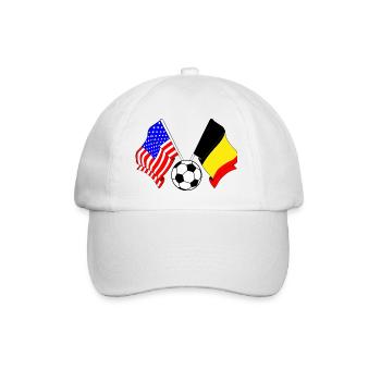 Football Belgique vs États-Unis - Casquette classique - blanc/blanc - Devant