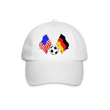 Fußball Deutschland gegen USA - Baseballkappe - Weiß/Weiß - Vorne