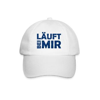 Runs with me - Cool saying - Running - Baseball Cap - white/white - Front