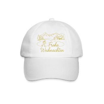 Joyeux Noël Paysage d’hiver Noël - Casquette classique - blanc/blanc - Devant
