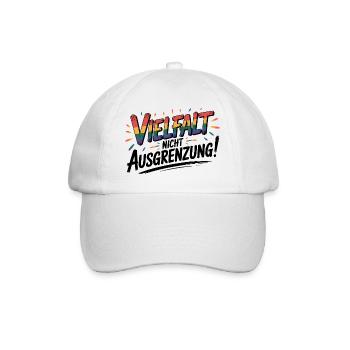 Diversité au lieu d’exclusion - Logo Cool Pride - Casquette classique - blanc/blanc - Devant