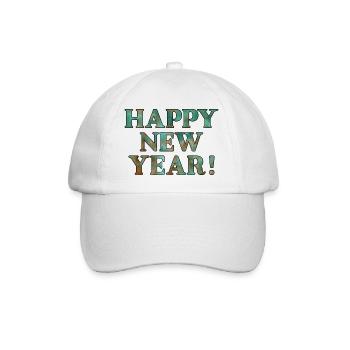 Happy New Year Wishes - Baseball Cap - white/white - Front