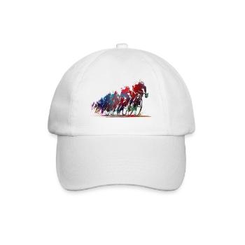 Cycling Bike Sport #cycling #sport #biking - Baseball Cap - white/white - Front