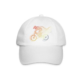 Mountain biker retro style - Baseball Cap - white/white - Front