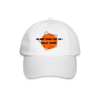 Dors plus longtemps, rêve sans rêve - Casquette classique - blanc/blanc - Devant