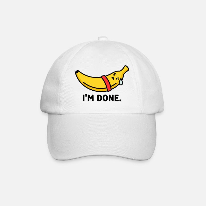 Das Workout Burnout Banana - Baseballkappe - Weiß/Weiß