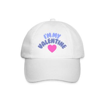 I'm my Valentine. Selflove.  - Baseballkappe - Weiß/Weiß - Vorne