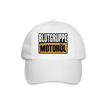 Groupe sanguin : conception du tournevis à huile moteur - Casquette classique - blanc/blanc - Devant