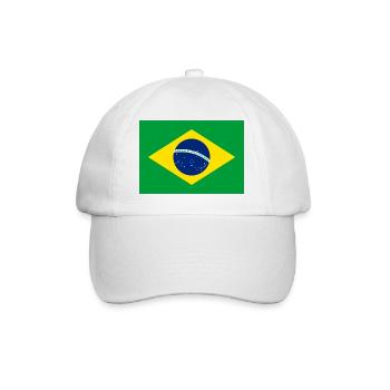 Brazilian Flag Geometric Print - Baseball Cap - white/white - Front