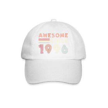 Retro 1996 – Awesome Since 1996 - Baseballkappe - Weiß/Weiß - Vorne