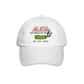Des_esprits_contestataires_dans_des_corps_sensible - Casquette classique - blanc/blanc - Devant