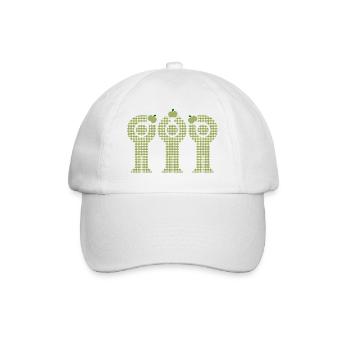 Figurines Apple des Minis Verts à Vichy - Casquette classique - blanc/blanc - Devant