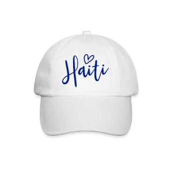 Haiti Heart Women's Love Haiti - Baseballkappe - Weiß/Weiß - Vorne