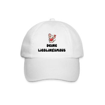 Deine Lieblingsmaus - Baseballkappe - Weiß/Weiß - Vorne