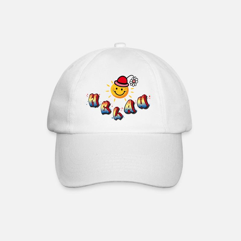 Karneval Helau - Baseballkappe - Weiß/Weiß