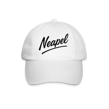 Neapel Script Schriftzug - Baseballkappe - Weiß/Weiß - Vorne