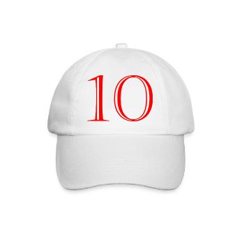 10. 10 YEARS. 10th ANNIVERSARY. 10 YEAR ANNIVERSARY. - Baseball Cap - white/white - Front