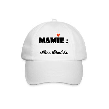 MAMIE. MAMAN. GRAND-MERE. FÊTE DES MÈRES. DRÔLE - Casquette classique - blanc/blanc - Devant