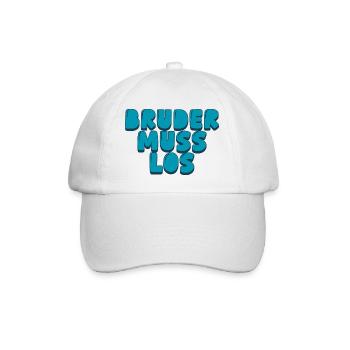 Bruder muss los - Baseballkappe - Weiß/Weiß - Vorne