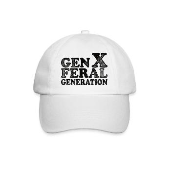 Vintage Gen X Feral Generation - Baseball Cap - white/white - Front