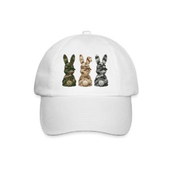 3 lapins par derrière alignés Camouflage de la casquette - Casquette classique - blanc/blanc - Devant
