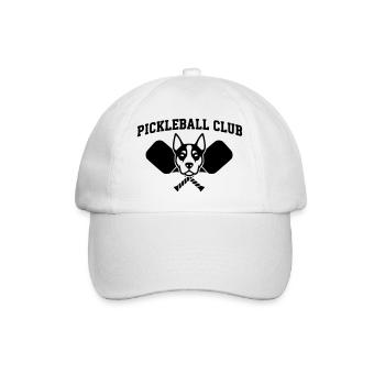 Sporty Pickleball Club Dog - Baseball Cap - white/white - Front