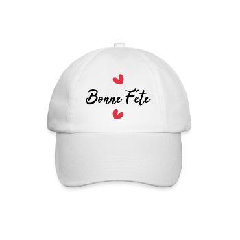 BONNE FÊTE. FÊTE DES MÈRES. FÊTE DES PÈRES. FÊTE - Casquette classique - blanc/blanc - Devant