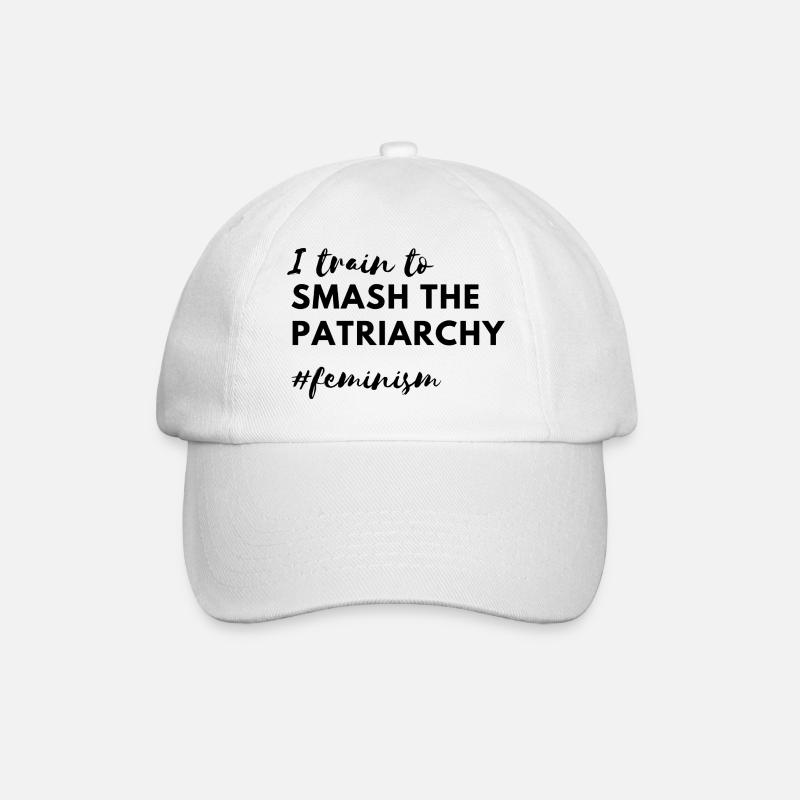 Smash the Patriarchy – Feminist Strength Statement - Baseball Cap - white/white