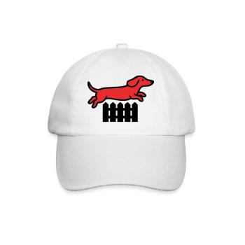 Agilité au saut de clôture teckel - Casquette classique - blanc/blanc - Devant