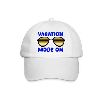 Urlaubsmodus an - Baseballkappe - Weiß/Weiß - Vorne