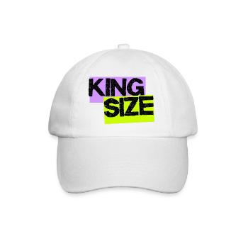 Streetwear urbain King Size – Design de mèmes statement - Casquette classique - blanc/blanc - Devant