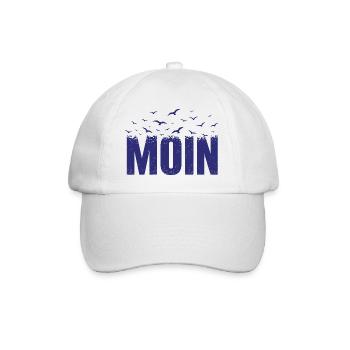 MOIN Nordsee Möwen Küste Shirt - Baseballkappe - Weiß/Weiß - Vorne