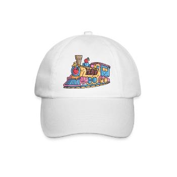 Dampflok Eiscreme Modelleisenbahn Eisenbahn - Baseball Cap - white/white - Front