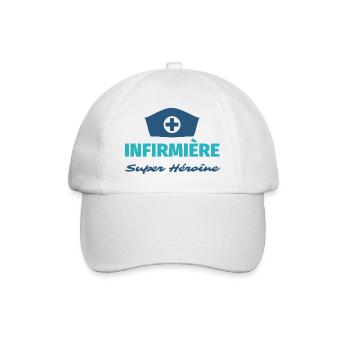 Infirmière Super Héroïne – Le Design des Héroïnes  - Casquette classique - blanc/blanc - Devant