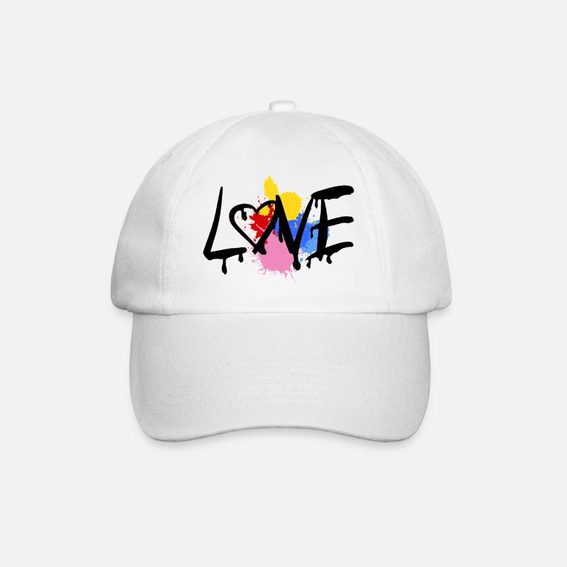 Love - Baseball Cap - white/white
