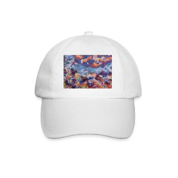 Abstraction colorée en mosaïque - Casquette classique - blanc/blanc - Devant
