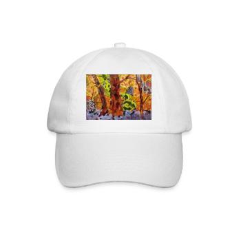 Le parc d’automne dans l’abstraction des couleurs - Casquette classique - blanc/blanc - Devant
