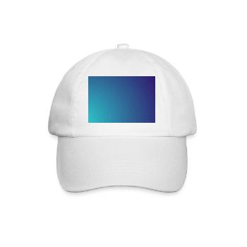 Kreisender Cyan-Violett Gradient - Baseballkappe - Weiß/Weiß - Vorne