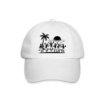 Équipe de plage pour fête de fin d’année - Casquette classique - blanc/blanc - Devant
