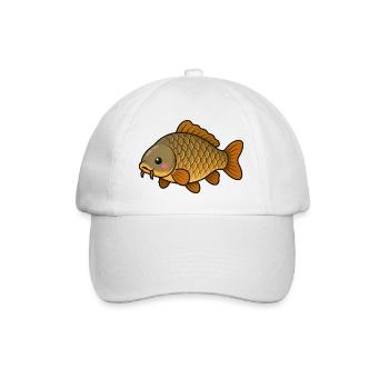 Cute Common Carp Kids Fishing - Baseball Cap - white/white - Front