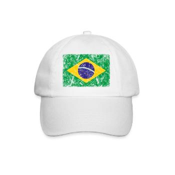 Brasilien  - Baseballkappe - Weiß/Weiß - Vorne