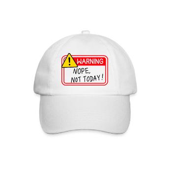 Non, pas aujourd’hui - Casquette classique - blanc/blanc - Devant