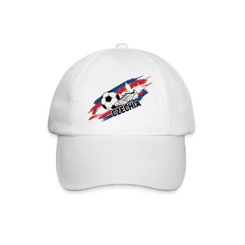 Tschechischer Fußball Tschechischer Fußballfan-Trikot - Baseballkappe - Weiß/Weiß - Vorne